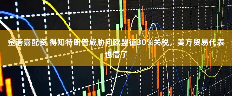 金港嘉配资 得知特朗普威胁向欧盟征30%关税，美方贸易代表也懵了