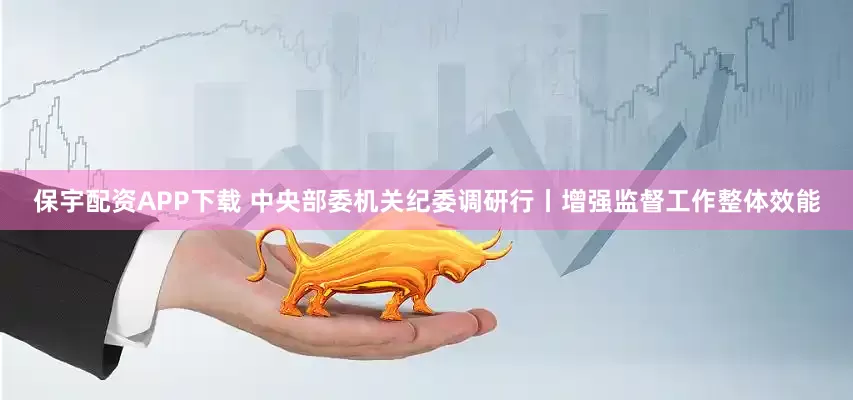 保宇配资APP下载 中央部委机关纪委调研行丨增强监督工作整体效能